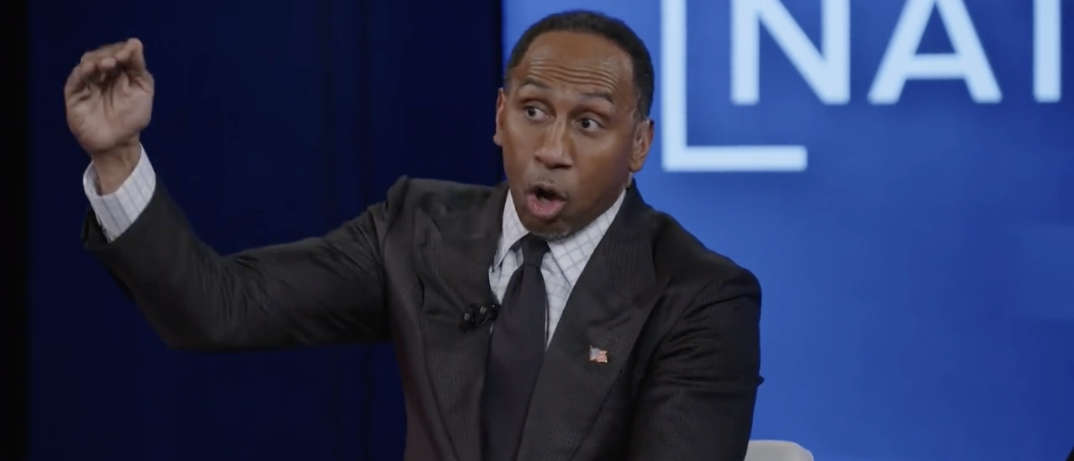 Stephen A. Smith on NewsNation leaving stage [Screenshot/NewsNation/"Cuomo"]